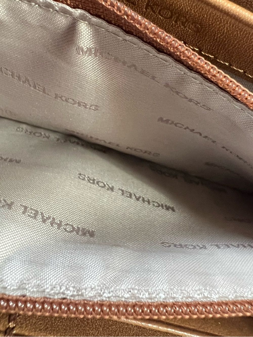 Michael Kors Mercer Signature Monogram Zip Around Continental Wallet Brown - Picture 12 of 15